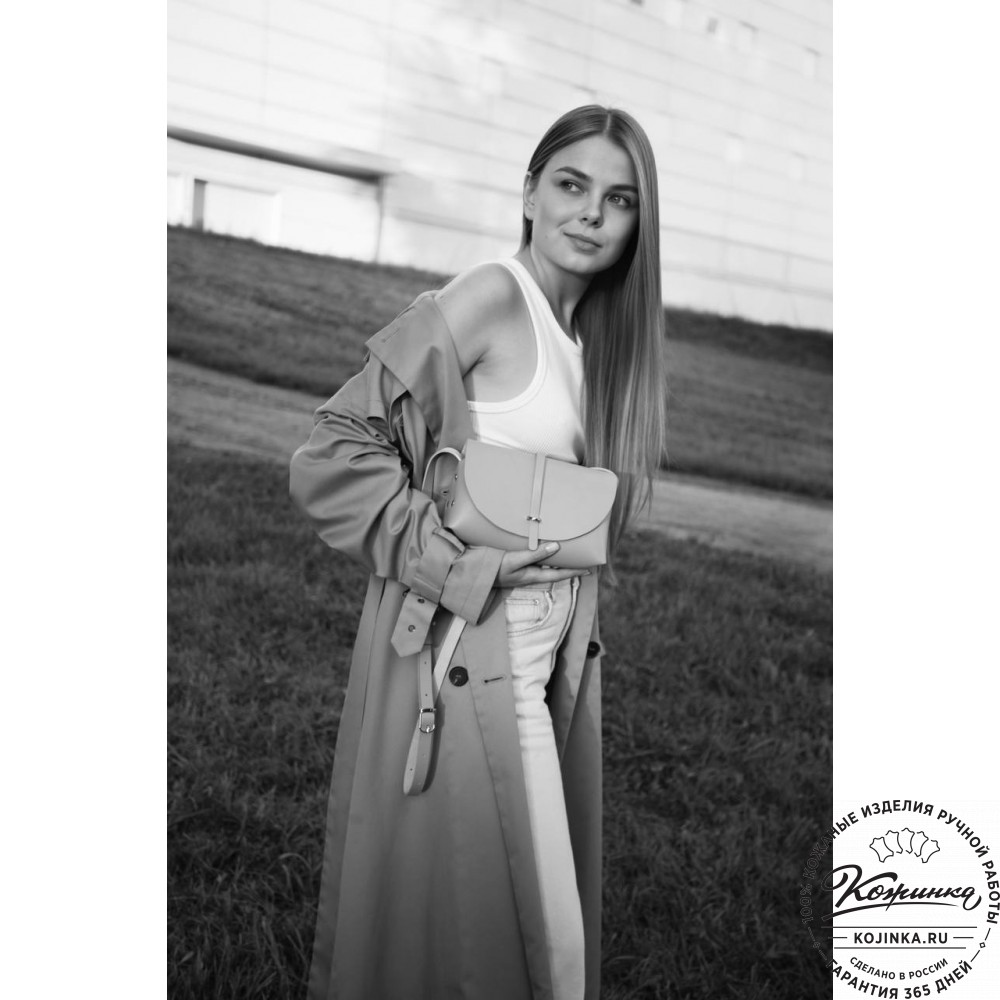  Женская кожаная сумка "Милла макси" (горчица)